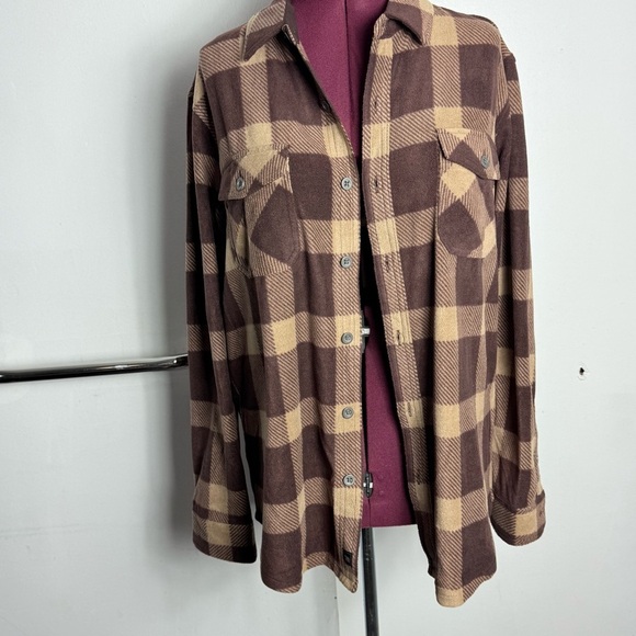 Brown and Tan Plaid Button-Up Shirt - Picture 2 of 7